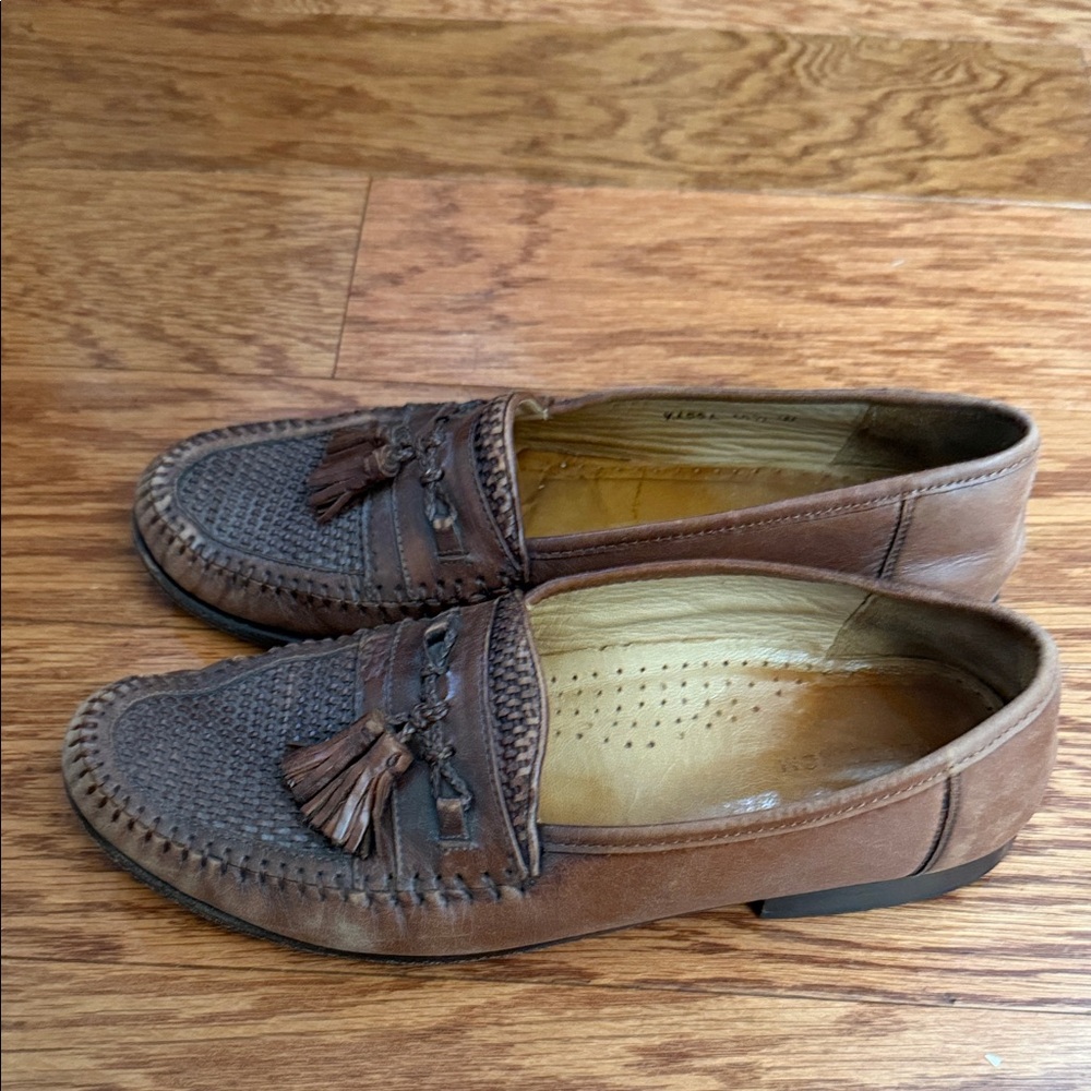 Nordstrom Brown Leather Tassel Loafers